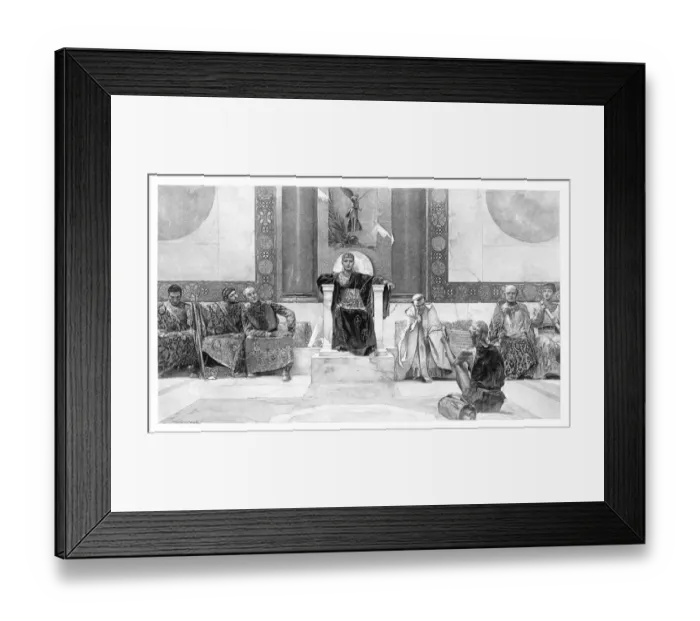 Framed Print : Justinian and his council engraving 1894 Framed Print : Justinian and his council engraving 1894