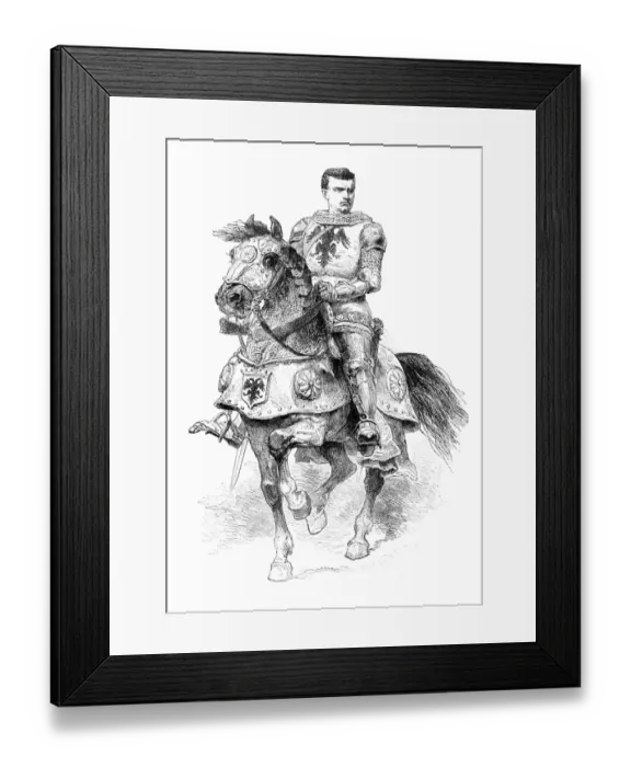 Framed Print : Bertrand du Guesclin engraving 1894 Framed Print : Bertrand du Guesclin engraving 1894