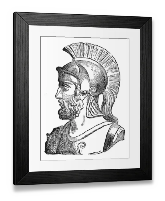 Framed Print : General Themistocles engraving 1894