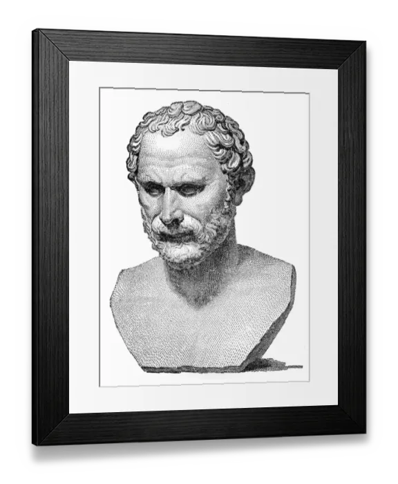 Framed Print : Demosthenes engraving 1894 Framed Print : Demosthenes engraving 1894