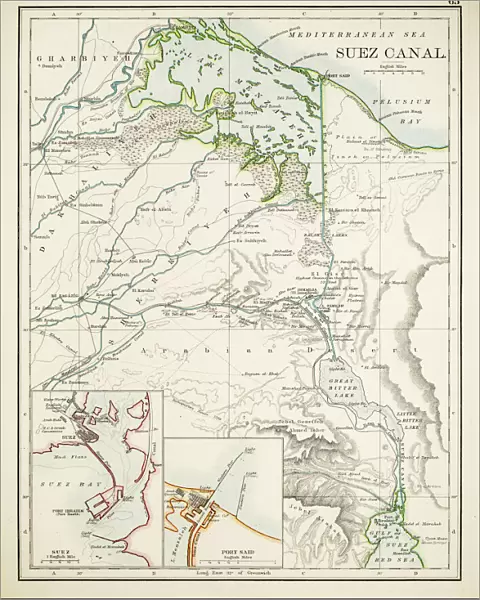 Map of Suez Canal 1897