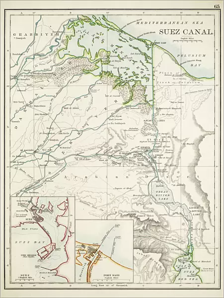 Map of Suez Canal 1897