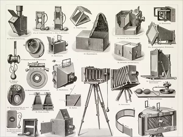 Photographic equipment engraving 1896