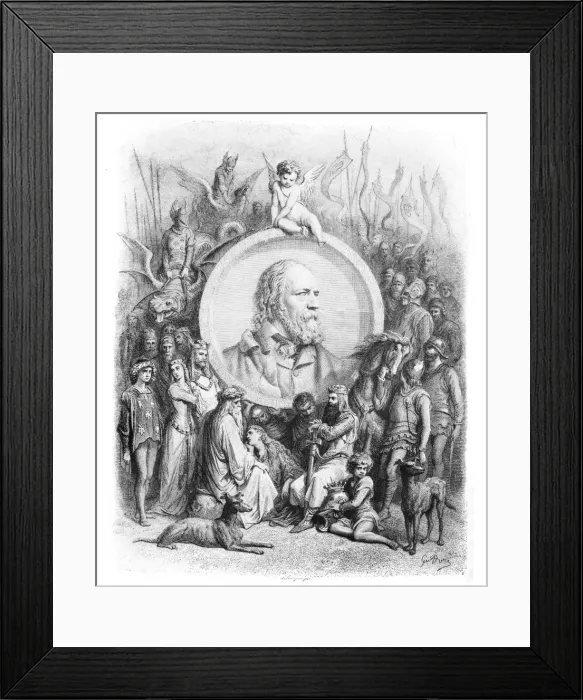 Framed Print : Alfred Lord Tennyson engraving