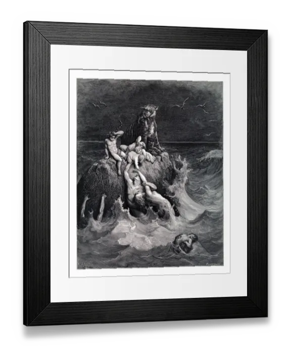 Framed Print : The Deluge engraving Framed Print : The Deluge engraving