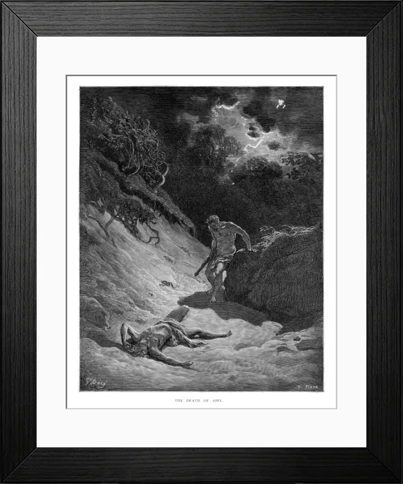 Framed Print : The Death of Abel engraving Framed Print : The Death of Abel engraving