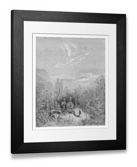 Framed Print : Dante and Virgil engraving Framed Print : Dante and Virgil engraving