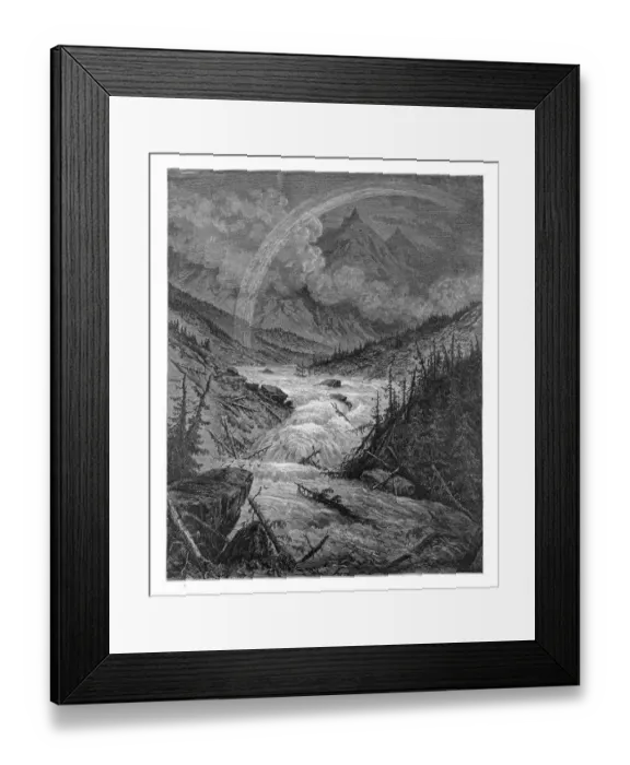 Framed Print : The tributaries of the Mississippi engraving Framed Print : The tributaries of the Mississippi engraving