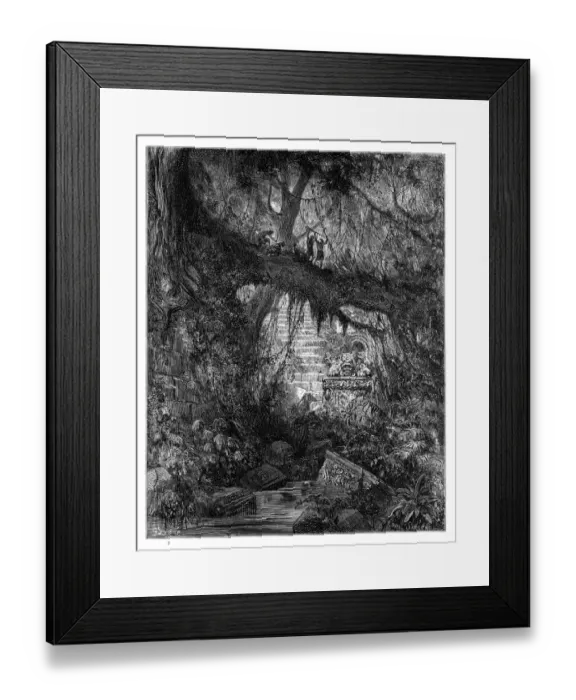 Framed Print : The Wood of Blood engraving Framed Print : The Wood of Blood engraving