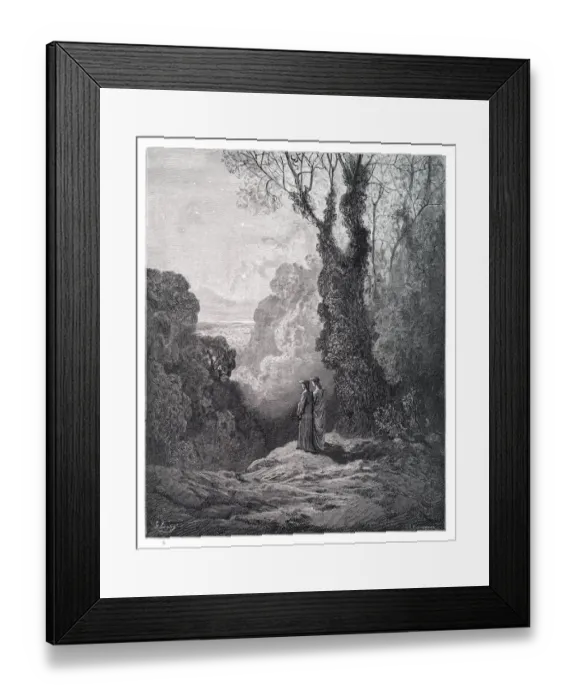 Framed Print : The threshold of Purgatory engraving Framed Print : The threshold of Purgatory engraving