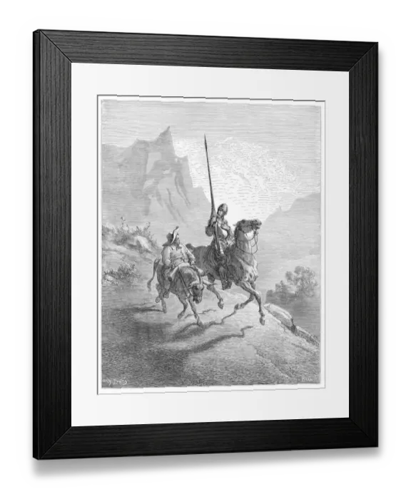 Framed Print : Don Quixote engraving Framed Print : Don Quixote engraving