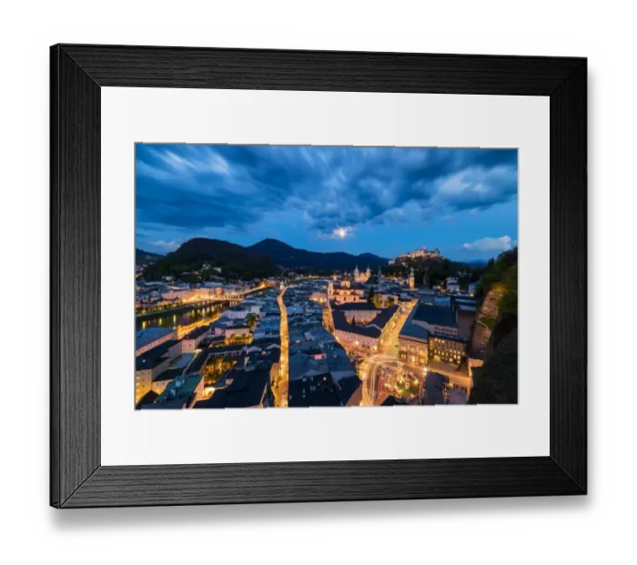 Framed Print : Cityscape of Salzburg, Austria Framed Print : Cityscape of Salzburg, Austria