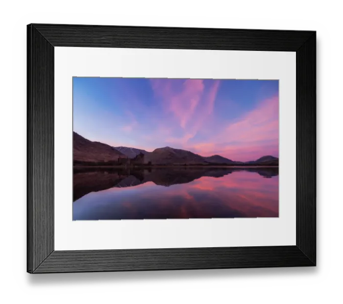Framed Print : Kilchurn Castle with colorful sky Framed Print : Kilchurn Castle with colorful sky