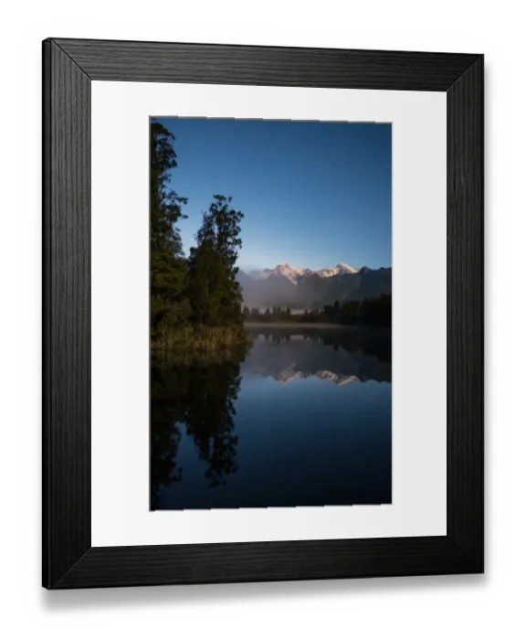 Framed Print : Lake Matheson and Southern Alps