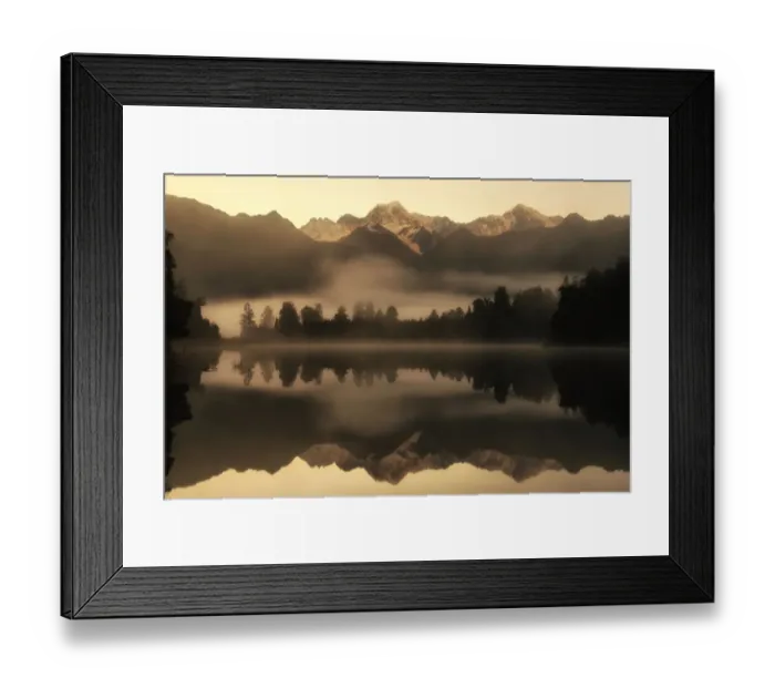 Framed Print : Lake Matheson and Southern Alps Framed Print : Lake Matheson and Southern Alps