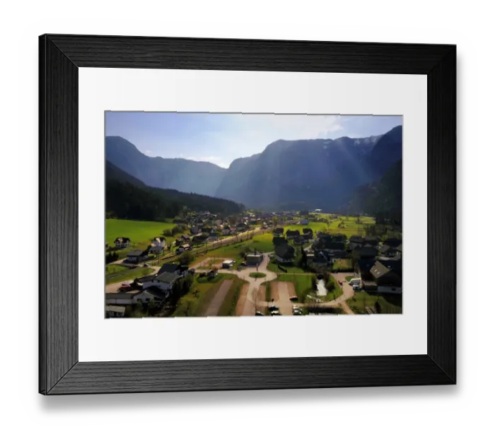 Framed Print : Obertraun Village, Austria Framed Print : Obertraun Village, Austria