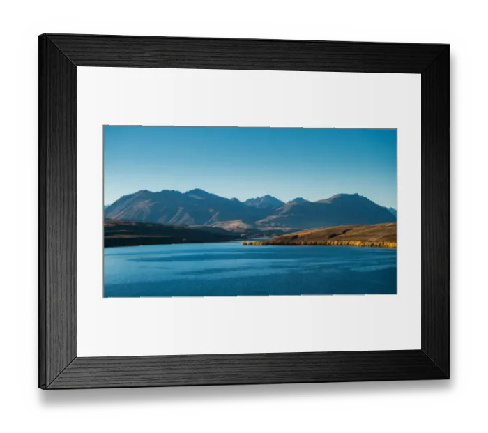 Framed Print : Panorama of Lake Alexandrina, South Island, New Zealand Framed Print : Panorama of Lake Alexandrina, South Island, New Zealand