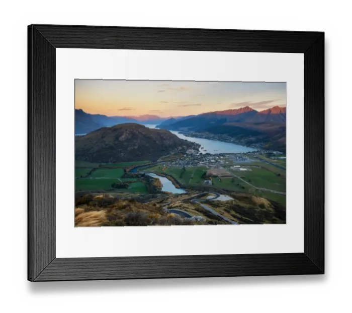 Framed Print : Queenstown from Remarkable Peak, South Island, New Zealand Framed Print : Queenstown from Remarkable Peak, South Island, New Zealand