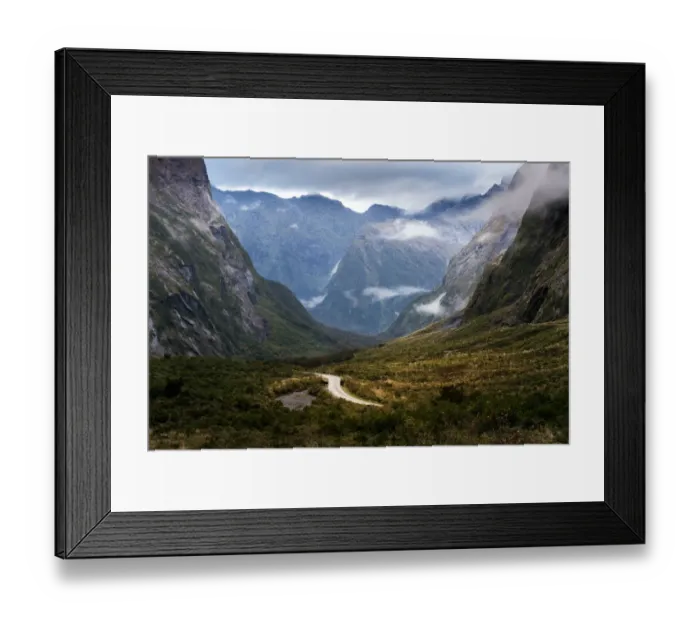 Framed Print : Road to Milford Sound, Fiordland National Park Framed Print : Road to Milford Sound, Fiordland National Park