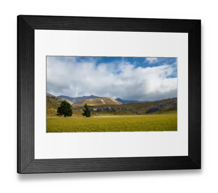 Framed Print : Landscape scene of Castle hill, South Island, New Zealand Framed Print : Landscape scene of Castle hill, South Island, New Zealand