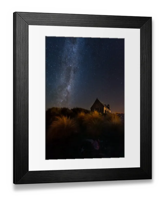 Framed Print : Milky way over church of Good Shepherd (Lake Tekapo) Framed Print : Milky way over church of Good Shepherd (Lake Tekapo)