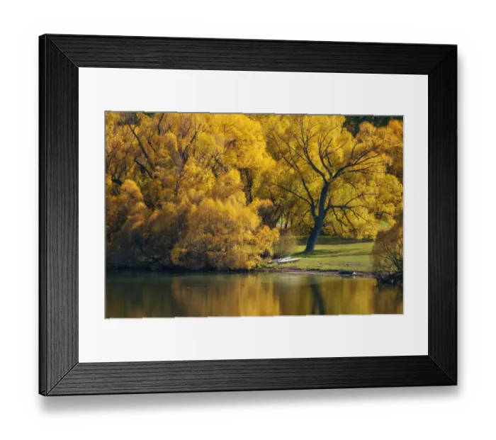 Framed Print : Lake Hayes in autumn season, New Zealand Framed Print : Lake Hayes in autumn season, New Zealand