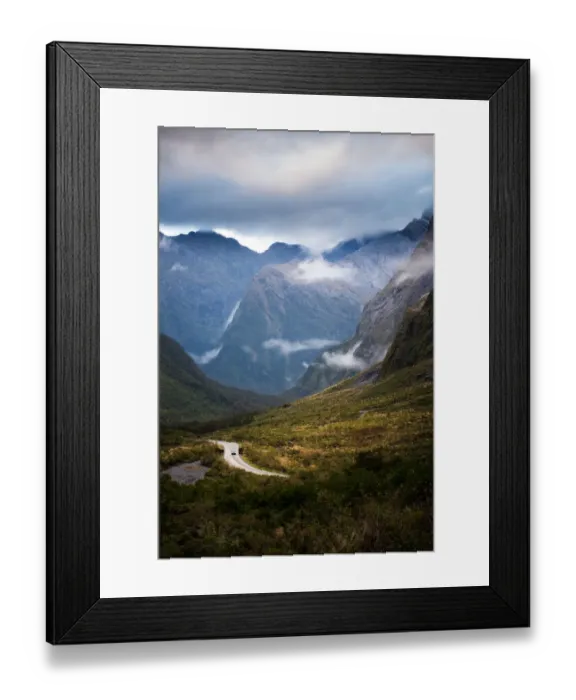 Framed Print : The mountain range in Milford Sound Framed Print : The mountain range in Milford Sound