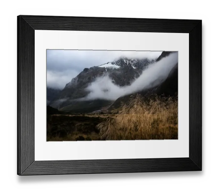 Framed Print : The mountain range in Milford Sound Framed Print : The mountain range in Milford Sound