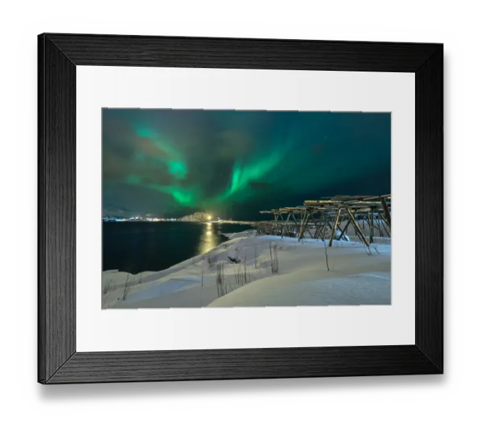 Framed Print : The northern light at Lofoten, Norway