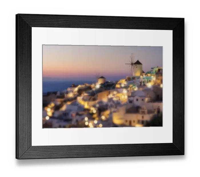 Framed Print : Village of Oia at sunset, Santorini, Greece Framed Print : Village of Oia at sunset, Santorini, Greece