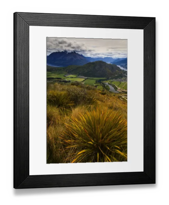 Framed Print : Queenstowns view from the Remarkables Framed Print : Queenstowns view from the Remarkables
