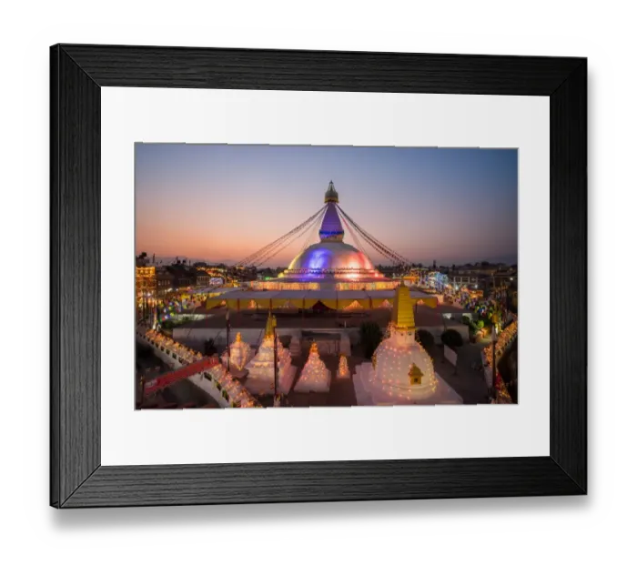 Framed Print : Boudhanath Stupa celebration after reconstruction in 2016 Framed Print : Boudhanath Stupa celebration after reconstruction in 2016