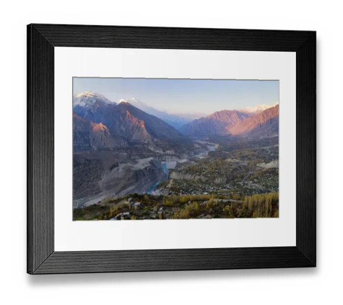 Framed Print : The landscape of Karakoram Highway from Hunza valley, Pakistan Framed Print : The landscape of Karakoram Highway from Hunza valley, Pakistan