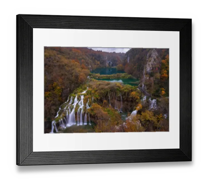 Framed Print : Plitvice National Park in autumn season, Croatia