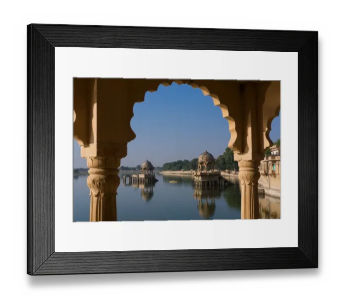 Framed Print : Gadsisar Lake, Jaisalmer, Rajasthan, India Framed Print : Gadsisar Lake, Jaisalmer, Rajasthan, India
