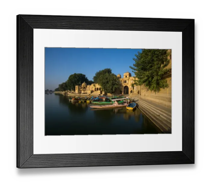 Framed Print : Gadsisar Lake, Jaisalmer, Rajasthan, India Framed Print : Gadsisar Lake, Jaisalmer, Rajasthan, India