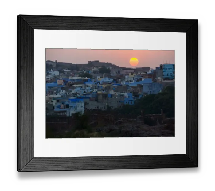 Framed Print : Sunset at Jodhpur, Rajasthan, India