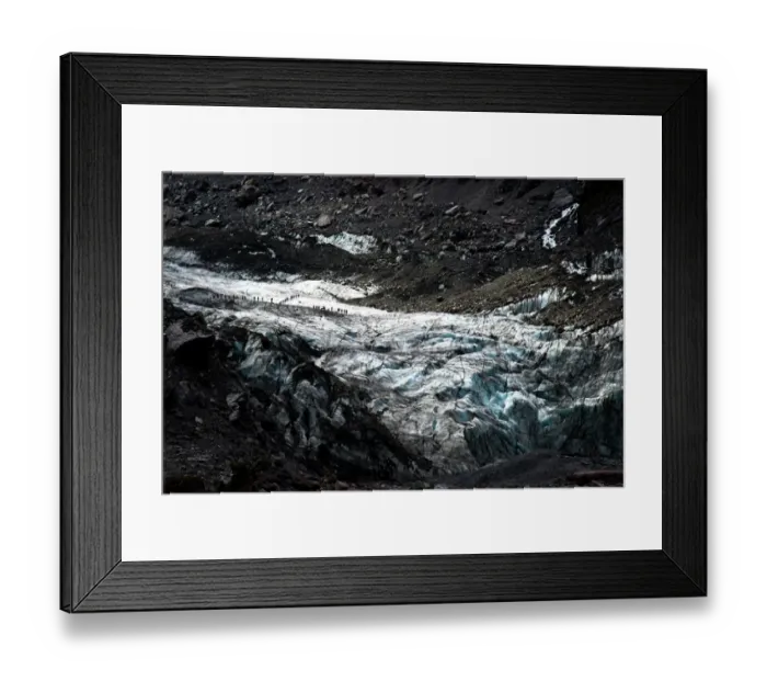 Framed Print : Snow trekking on Fox Glacier