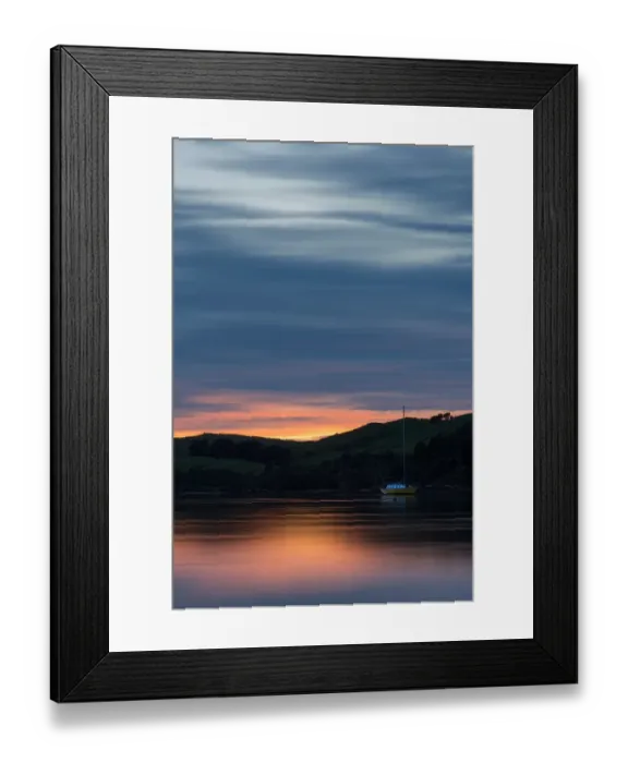 Framed Print : The small lake and the sunrise time in Waikawa Framed Print : The small lake and the sunrise time in Waikawa