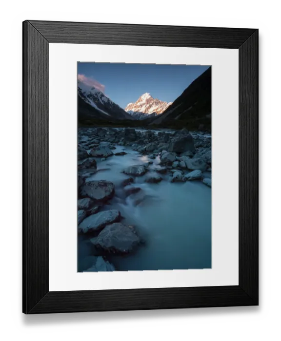 Framed Print : Stream is nearby Hooker Valley Track, Mt. Cook Framed Print : Stream is nearby Hooker Valley Track, Mt. Cook