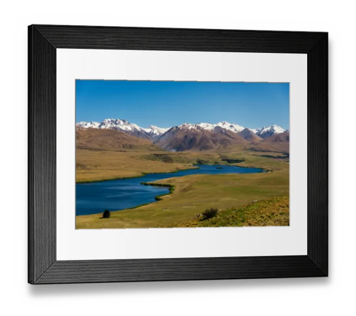Framed Print : Landscape view form Mt John Observatory