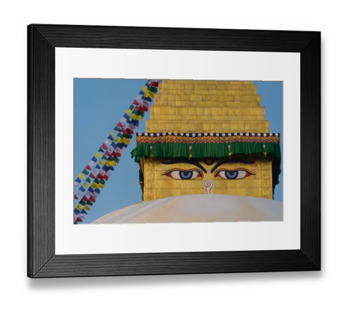 Framed Print : Boudhanath Stupa after reconstruction in 2016 Framed Print : Boudhanath Stupa after reconstruction in 2016
