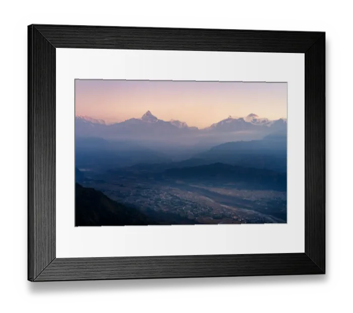 Framed Print : View of the Himalayas from Sarangkot, Pokhara, Nepal Framed Print : View of the Himalayas from Sarangkot, Pokhara, Nepal