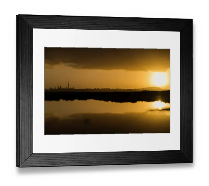 Framed Print : Auckland city and sunrise Framed Print : Auckland city and sunrise