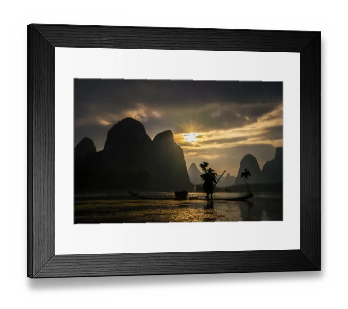 Framed Print : Cormorant fishermen Xingping Li River Guangxi China