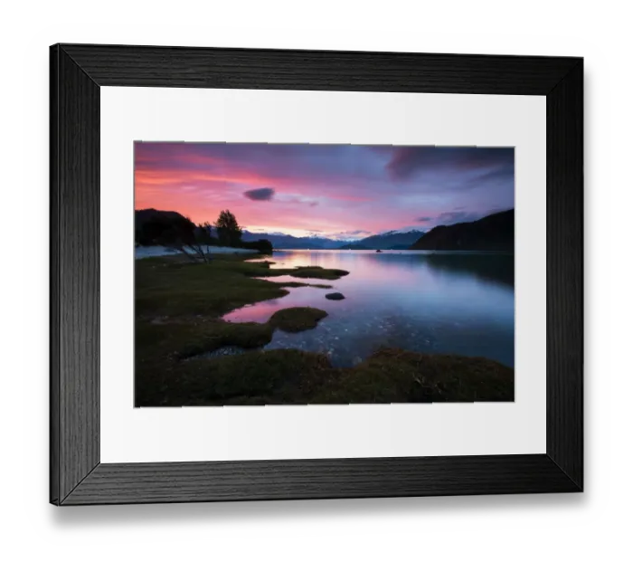 Framed Print : Lake Wanaka after sunset