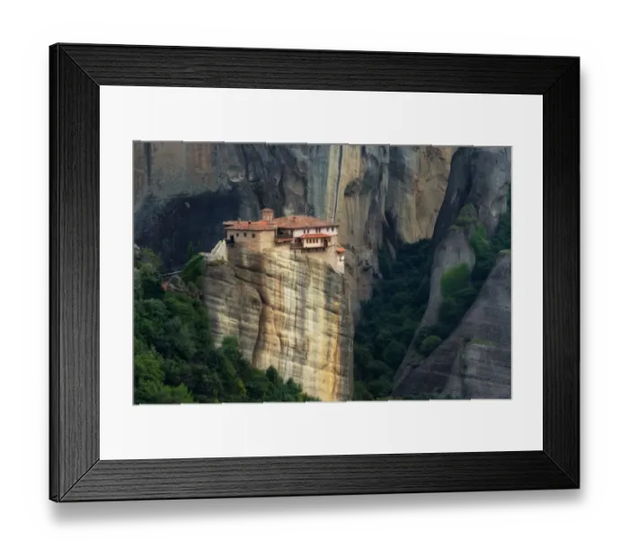 Framed Print : Roussanou Monastery, Meteora Monasteries, Trikala, Thessaly, Greece
