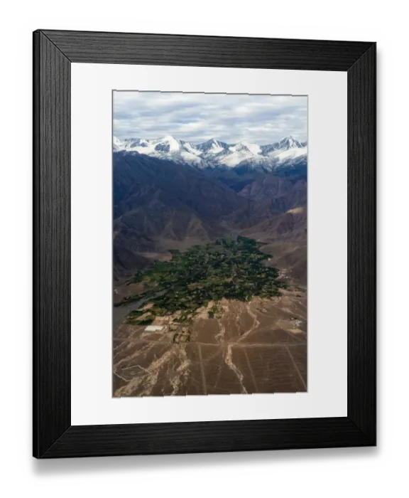 Framed Print : The aerial view of Leh Ladakh, India Framed Print : The aerial view of Leh Ladakh, India