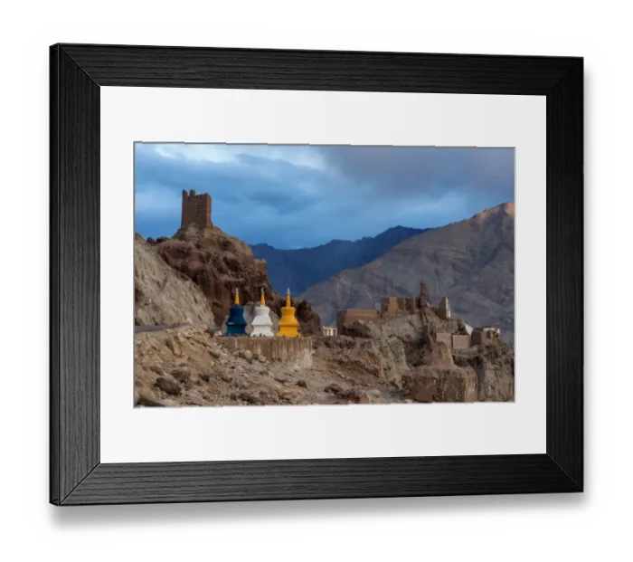 Framed Print : Basgo Monastery and the twilight sky before sunset Framed Print : Basgo Monastery and the twilight sky before sunset