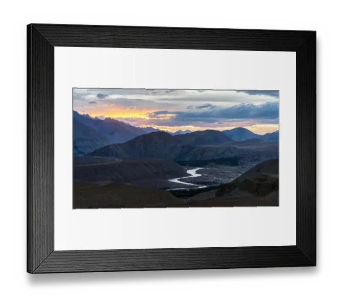 Framed Print : After sunset and the mountain range in Leh Framed Print : After sunset and the mountain range in Leh